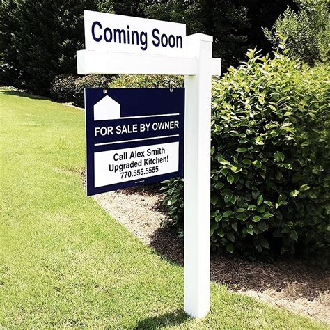 Top Quality White Vinyl Pvc Real Estate Sign Post Real Estate Sign