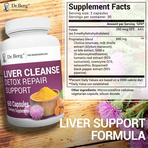 Dr Bergs Liver Cleanse Detox And Repair Capsules Liver Support