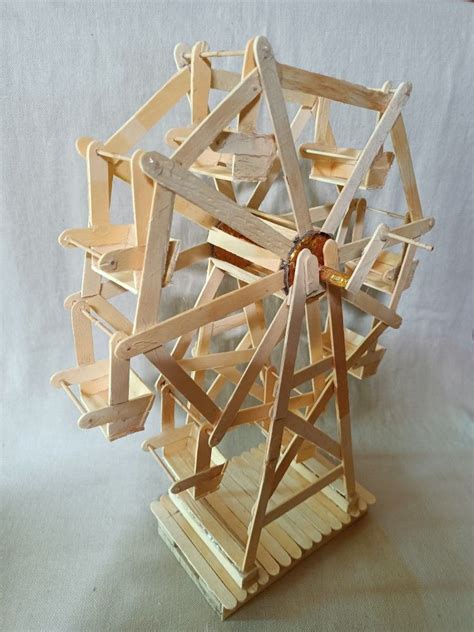 Popsicle Stick Ferris Wheel Craft Stick Crafts Popsicle Stick Crafts