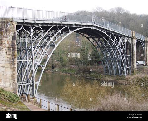 View Of The Iron Bridge Over The Ironbridge Gorge And River Severn In