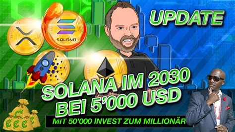 Mit diesem Investment bis 2030 zum Solana Millionär XRP ETH ADA