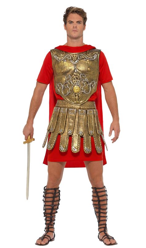 Roman Gladiator Costume Gold And Red