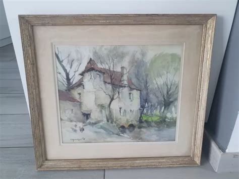 Tableau Ancien Sign S Dessin Aquarell Cadres Anciens Eur