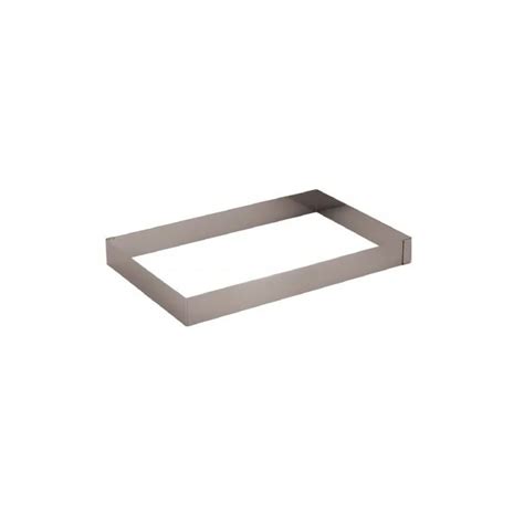 Rectangle pour plaque pâtissière inox bords droits 600 x 400