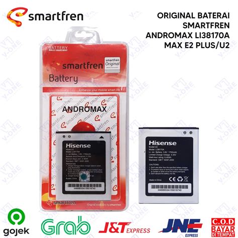 Jual BATERAI BATTERY ORIGINAL SMARTFREN ANDROMAX MAX E2 PLUS U2