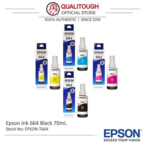 Epson Genuine Refill Ink T664 70ml L120 L655 L605 L565 L550 L486 L455