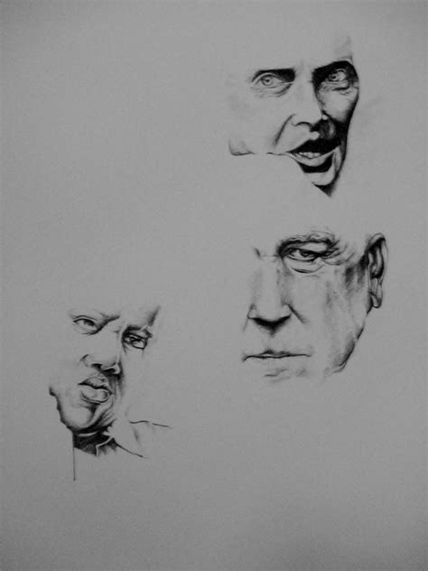 Black Biro Pen Portraits by wforrester on DeviantArt