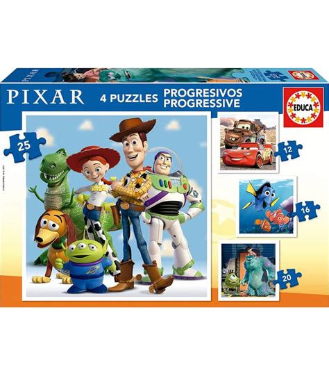 Puzzle Progresivos Pixar Piezas De Educa Juguetes Panre