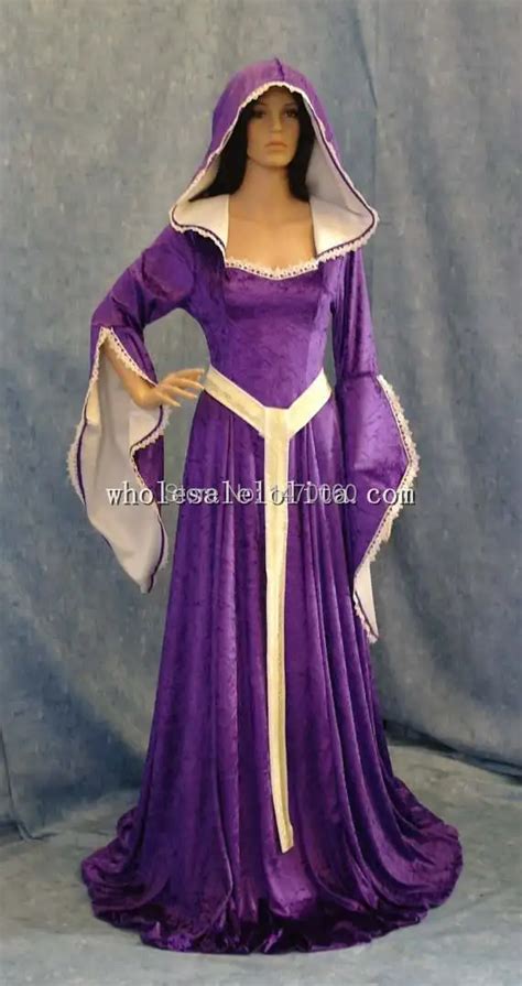 Medieval Renaissance Purple Velvet Elven Faery Dress Custom Made In