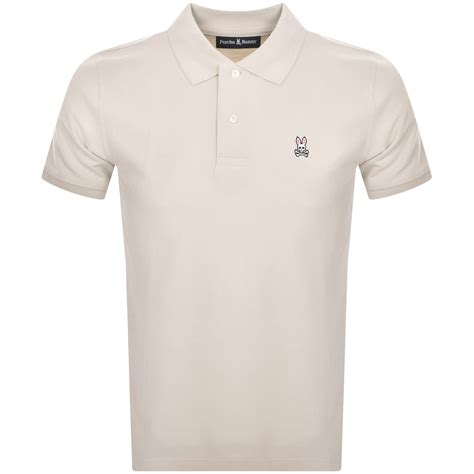 Psycho Bunny Classic Polo T Shirt Cream Mainline Menswear