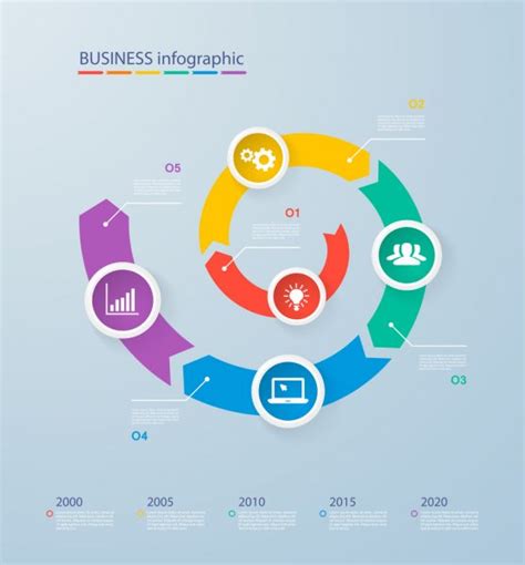 Plantilla De L Nea De Tiempo De Infograf As Con C Rculos Coloridos