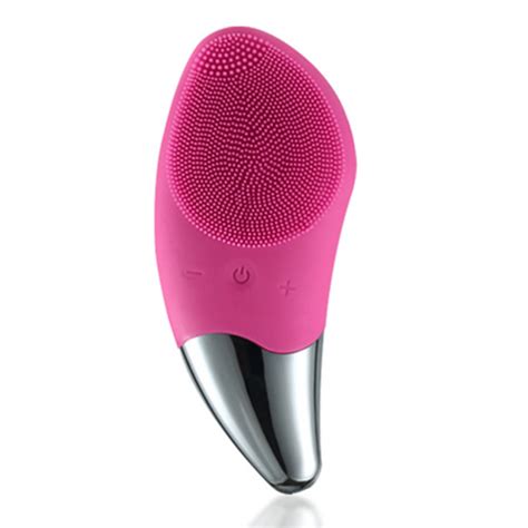 Silicone Facial Cleansing Brush Rechargeable Sonic Face Scrubber Ultra Soft Silicone Scrubber