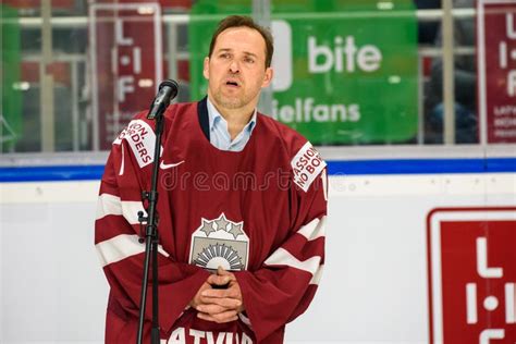 Arturs Irbe Portero Legendario Del Hockey Imagen De Archivo Editorial