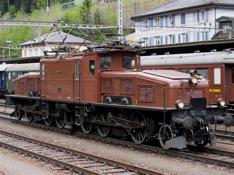 Sbb Lokomotive Ce Krokodil Am Bahnhof In G Schen Flickr