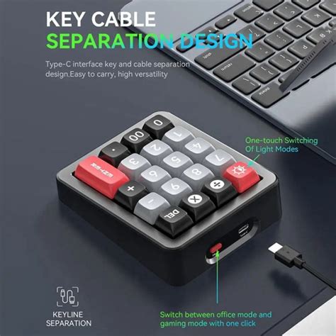 K Mechanical Keyboard Wired Hot Swappable Numpad Rgb Mechanical