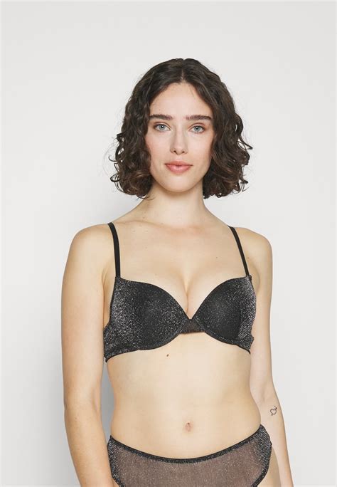 We Are We Wear Glitter Bra Soutien Gorge Push Up Blacknoir Zalandobe