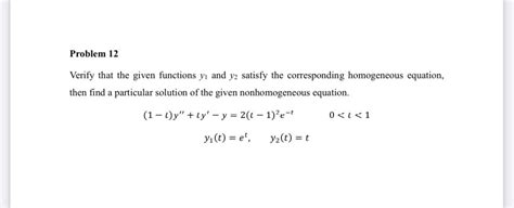 Answered Problem 12 Verify That The Given Bartleby