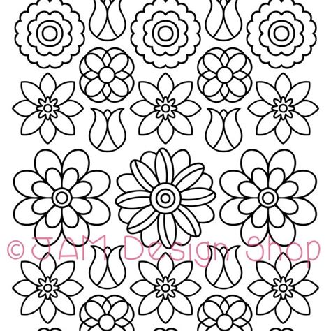 Coloring Pages Folk Art Etsy