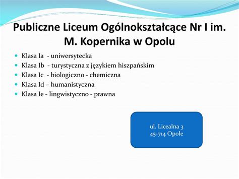 PPT Szkoły ponad gimnazjalne PowerPoint Presentation free download