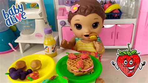 Baby Alive Come Torta De Morango E Lim O De Massinha Play Doh Baby