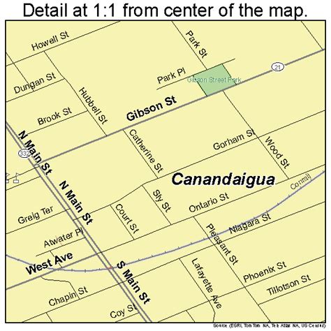 Canandaigua New York Street Map 3612144