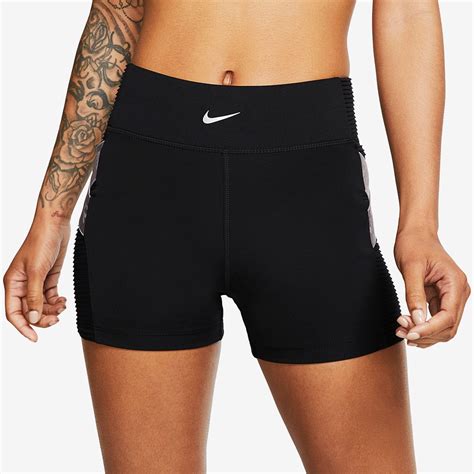 Nike Womens Pro 3" Shorts - Black/Metallic Silver - Womens Clothing - BV3372-010