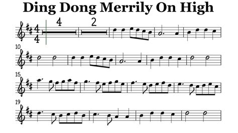 Ding Dong Merrily On High Alto Sax Sheet Music Backing Track Play Along