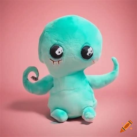 Plush Toy Of A Cute Pastel Cthulhu Monster