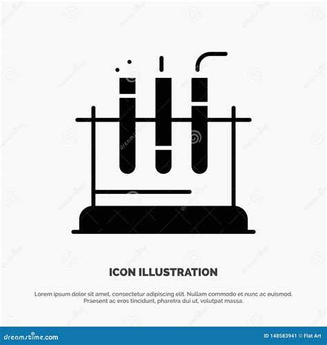 Tube Lab Test Medical Solid Glyph Icon Vector Stock Vector