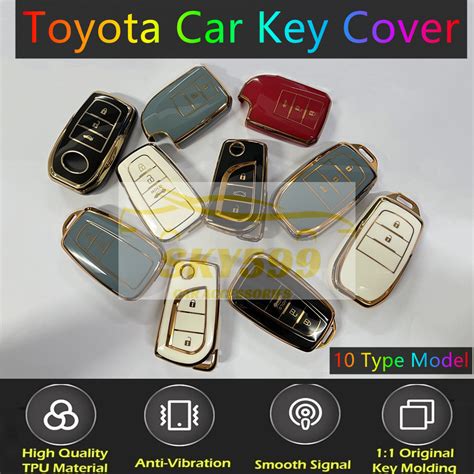 Toyota Key Cover Chrome Reflection Tpu Car Key Remote Casing Sarung