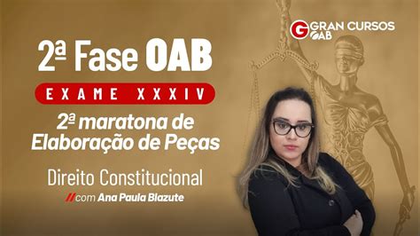 Fase Oab Exame Xxxiv Maratona De Elabora O De Pe As Dir