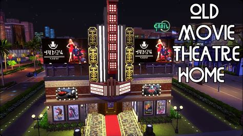 The Old Movie Theatre Home The Sims 4 Speed Build Youtube