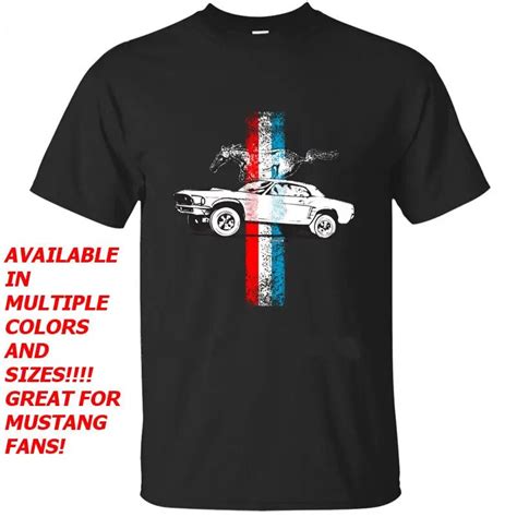 Fashion Summer T Shirt Classic American Car Fans Mustang Shirt