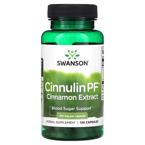 Swanson Cinnulin PF Cinnamon Extract 150 Mg 120 Capsules