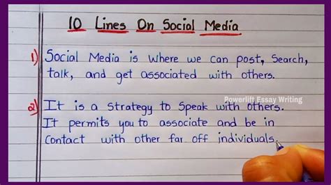 10 Lines On Social Media In English PowerliftEssayWriting 10