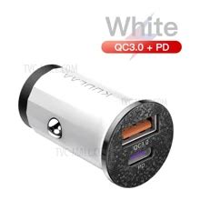 Wholesale Kuulaa Usb Type C Dual Output Mini Car Charger White From