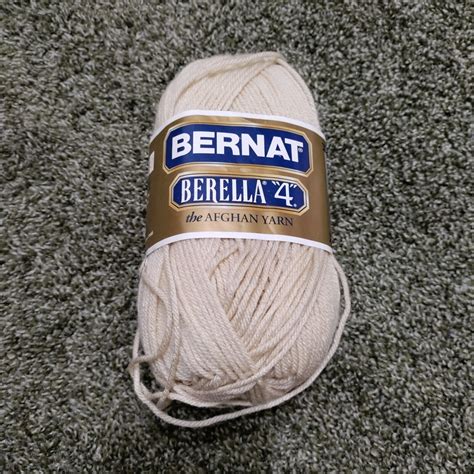 Bernat Berella 4 Afghan Yarn 100 Acrylic 01010 Soft Heather Skein