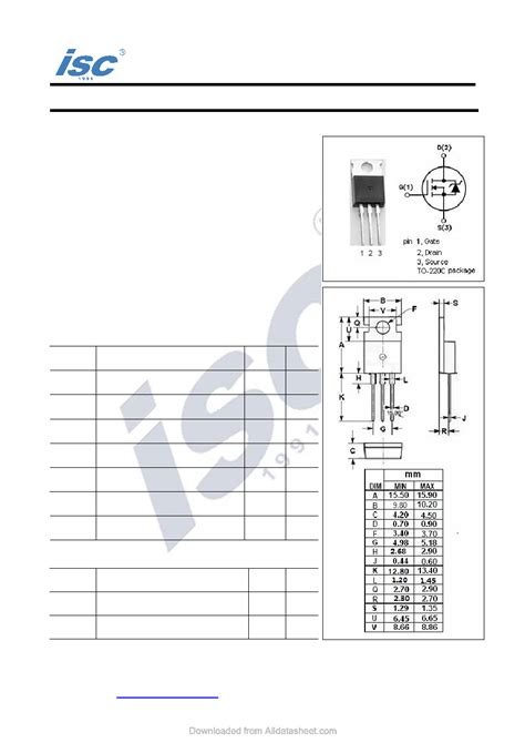 IRF530PBF Datasheet 1 2 Pages ISC N Channel MOSFET Transistor