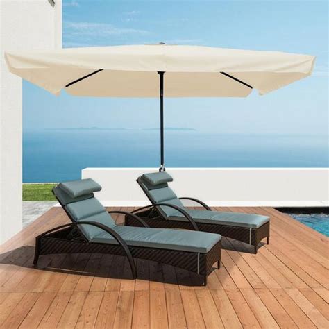 Tunearary 10 X 65ft Aluminum Outdoor Crank Market Patio Umbrellas In