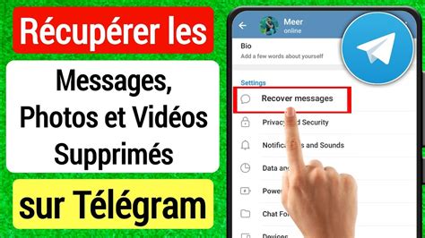 Comment récupérer un message des chats des images et des vidéos de