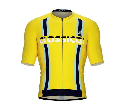 Scudopro Pro Elite Short Sleeve Cycling Jersey Retro Classical Yellow