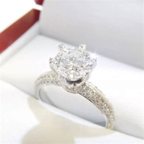 Petite Invisible Halo Engagement Ring Style Diamondnet