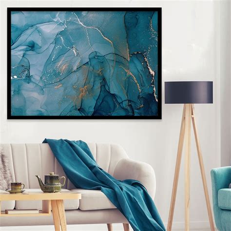 Quadro Decorativo Para Sala Abstrato Azul I Linha Prime