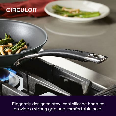 Momentum 26cm Wok Hard Anodized Stir Fry Pan Soft Grip Circulon