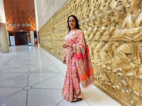 New Delhi Bjp Mp Hema Malini At The New Parliament Building