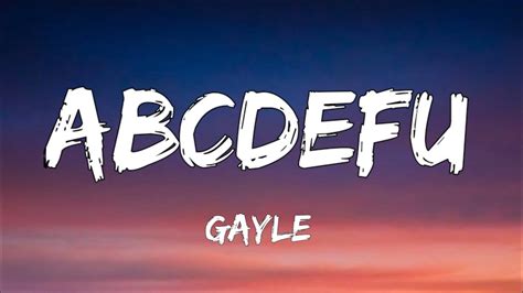 GAYLE Abcdefu Lyrics YouTube