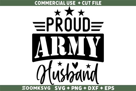 Proud Army Husband Graphic By Zoomksvg · Creative Fabrica