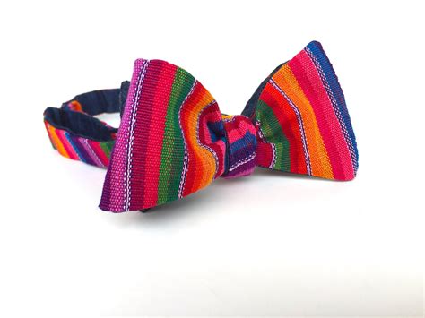 Serape Bow Ties Self Tie Bowtie Rainbow Bow Tie Bow Tie For Etsy