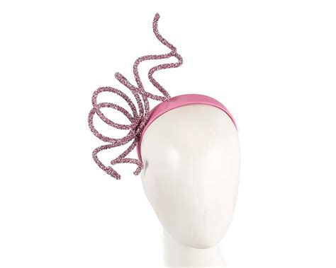 Bespoke Sculptured Pink Fascinator By Cupids Millinery Online In