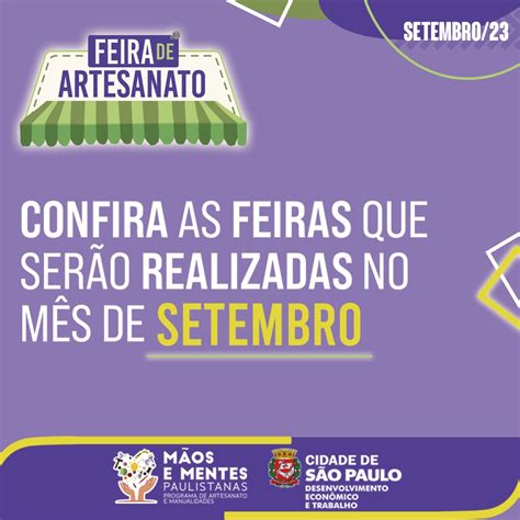 Prefeitura De Sp Promove Feiras De Artesanato No M S De Setembro